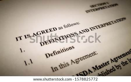 Definitions and Interpretation section of a generic draft agreement