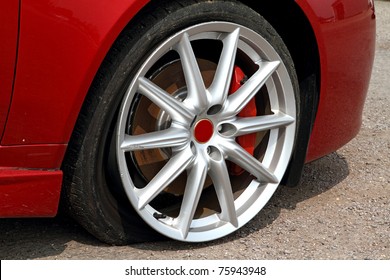 Deflated Tyre Damage To Car Wheel