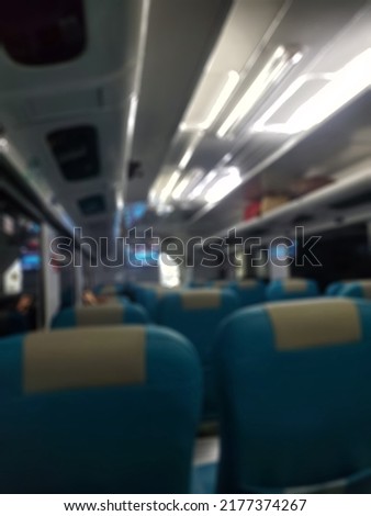 defocused absctract backgroun of inside the train