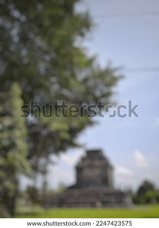 Defocused absrtact background of Mendut Temple 