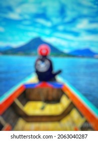 Defocused abstrack background of lake