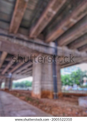 Defocused abstract backgriund of flyover in the city of Bekasi