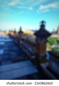 Defocused Abstract Background Of Balinese Architecture