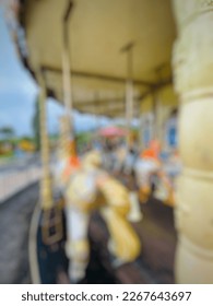 Defocused abstract background of the carousel