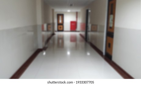 Defocused Abstract Background Of College Hallway