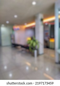 Defocused Abstract Background, Inside Local Indonesia Bank Branch Interior  