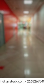 Defocused Abstract Background Of  Mall Hallway.Blurred Objects