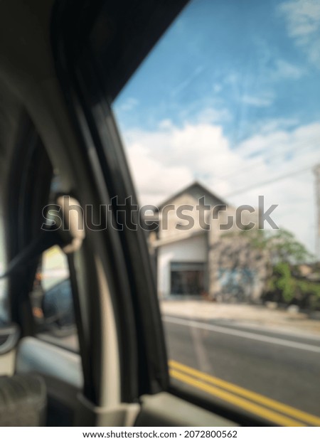 Defocused abstract\
background of outdoor\
road