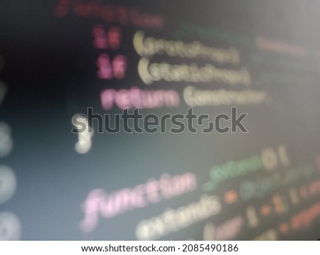 Defocused abstract background of programing leauge