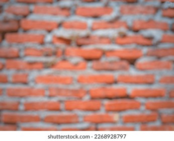 Defocused abstract background of Rectangular red bricks