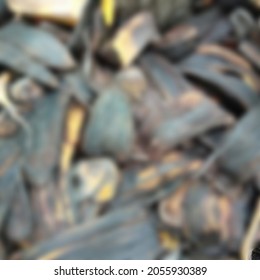 Defocused Abstract Background Of Rotten Banana Peel.