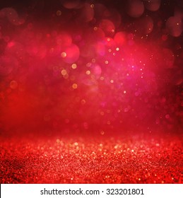 Defocused Abstract Red Lights Background 