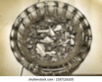 Defocused Ashtray Cigarettes Abstract Background