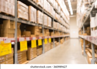 A defocused Background of furniture store warehouse