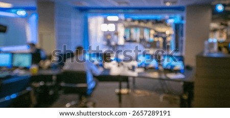 defocused background with tv studio