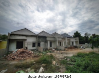 Defocused Blur Building Exterior Home And Blue Sky