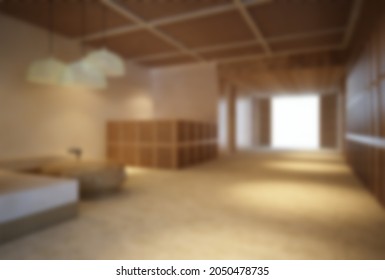 Defocused and Blur Photo of Minimalist and Modern Lobby Interior Design