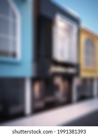 Defocused And Blur Photo Of Modern And Luxury Fashion Store Exterior Design