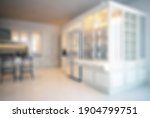 Defocused and Blurr Photo of Comfortable Modern Dining Room Interior Design