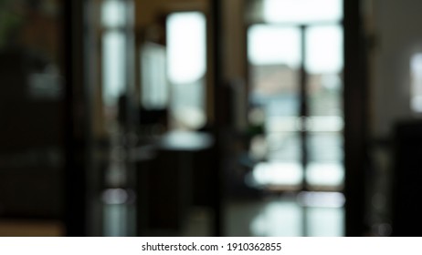 Defocused Blurred Dark Office Background