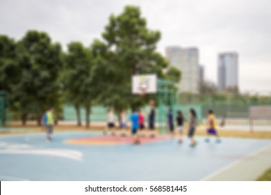Defocused and blurred image for background of basketball players on the basketball court - Powered by Shutterstock