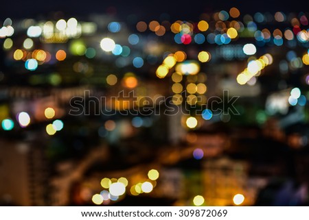 defocused bokey lights