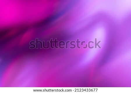 Defocused color glow. Neon background. Ultraviolet soft texture. Blur fluorescent pink purple light reflection on bright abstract copy space wallpaper.