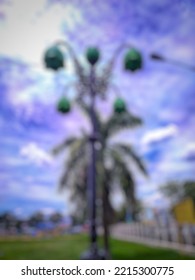 Defocused Garden Lights For Gradient Background Template