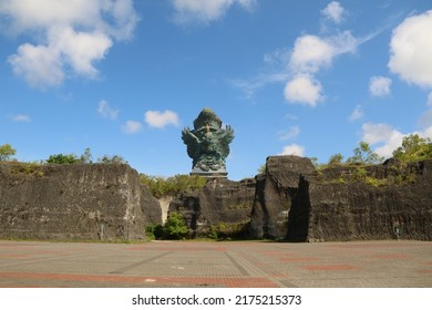 defocused, Garuda Wisnu Kencana Cultural Park (GWK). A popular place that has a statue as high as 122 meters, is called the GWK Statue. (Bali, Indonesia - June 18, 2022)