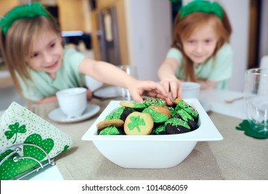 Defocused Girl Reaching For Cookies 