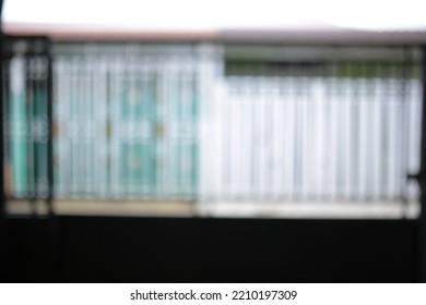 Defocused House Fence Abstract Background In Front Of The House