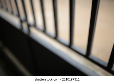 Defocused House Fence Abstract Background In Front Of The House