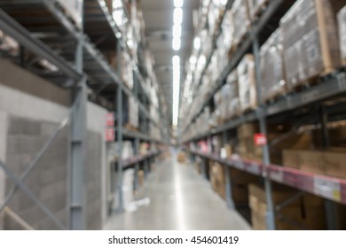 Defocused of Interior Of Warehouse