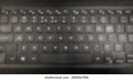  Defocused of the keyboard from the top angle
