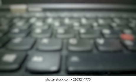 Defocused Laptop Keyboard Abstract Background