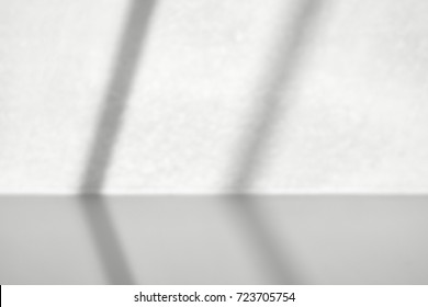 defocused light and shadow on wall and floor