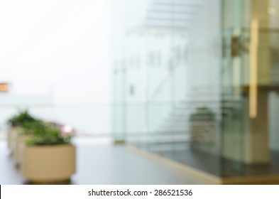 Defocused Office Building Lobby Or Hospital Background