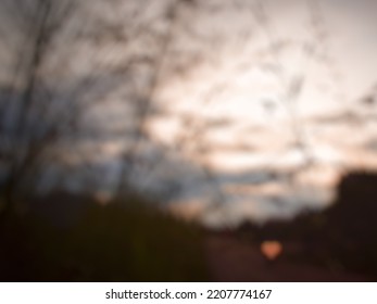 Defocused Photo Of A Beautiful Morning In Autumn