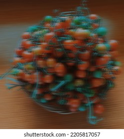 Defocused Photo Of Cherry Tomatoes With Some Stems