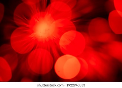 defocused red optical fibre as a flare background