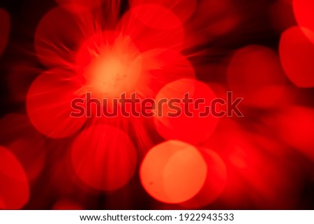 defocused red optical fibre as a flare background