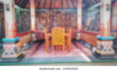 Defocused A Very Comfortable Outdoor Living Room In Lombok For Background