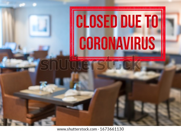 Stock photo of a closed restaurant due to coronavirus
