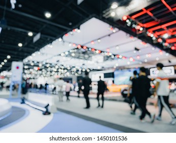 Defoused bokeh lights background of event exhibition, Business s