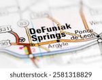 DeFuniak Springs. Florida. USA on a map