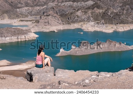 Cañon del Atuel river and Valle Grande Reservoir near the city San Rafael, Mendoza province, Cuyo region, Argentina