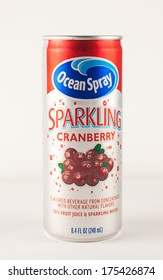 DELAND, FL - FEBRUARY 7, 2014:  A Can Of Ocean Spray Carbonated Cranberry Juice.