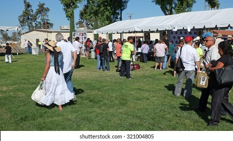 DELANO, CA - SEPTEMBER 26, 2015: United Farm Workers Members And Supporters Gather For The Day To Celebrate The 50th Anniversary Of The Delano Grape Strike.