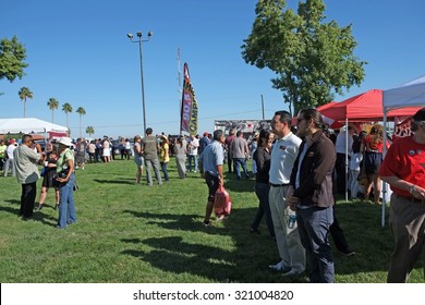 DELANO, CA - SEPTEMBER 26, 2015: United Farm Workers Members And Supporters Gather For The Day To Celebrate The 50th Anniversary Of The Delano Grape Strike.