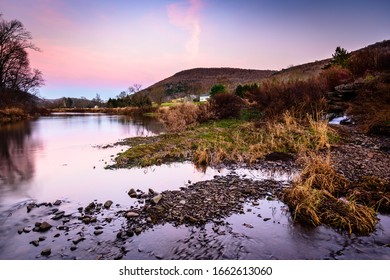 The Delaware River In The Catskills Of Upstate New York